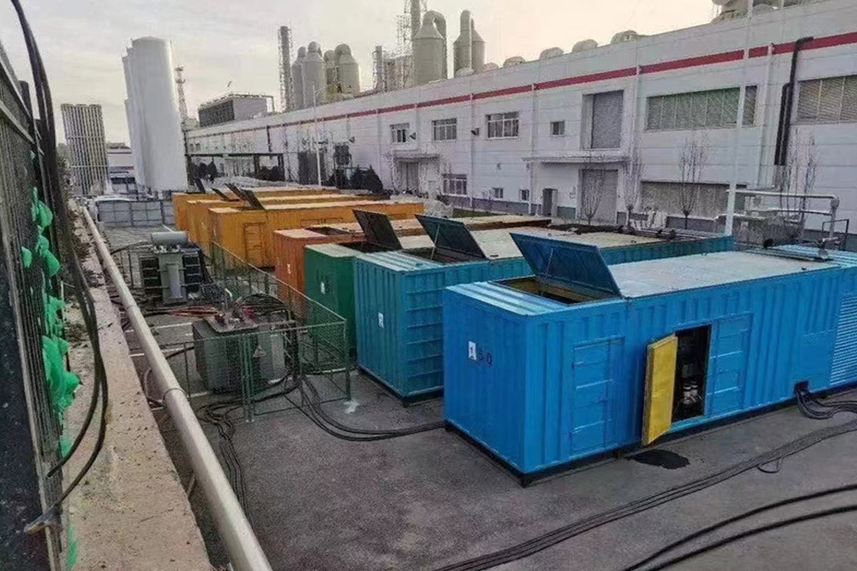 埇桥发电机租赁施工现场